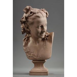 The Mischievous One Or The Laughing One With The Vine Vines By Jean Baptiste Carpeaux