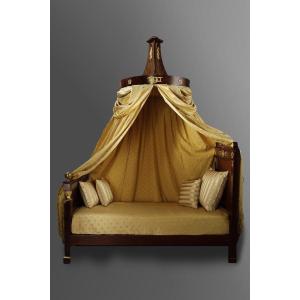 Empire Period Bed With Canopy