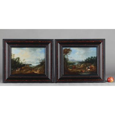 Deux Paysages Attribués à Elias Martin, XVIIIe Siècle
