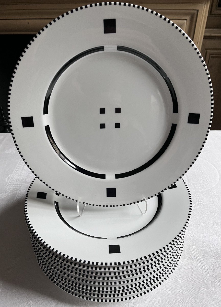 Swid & Powell "tuxedo" Porcelain Plates-photo-2