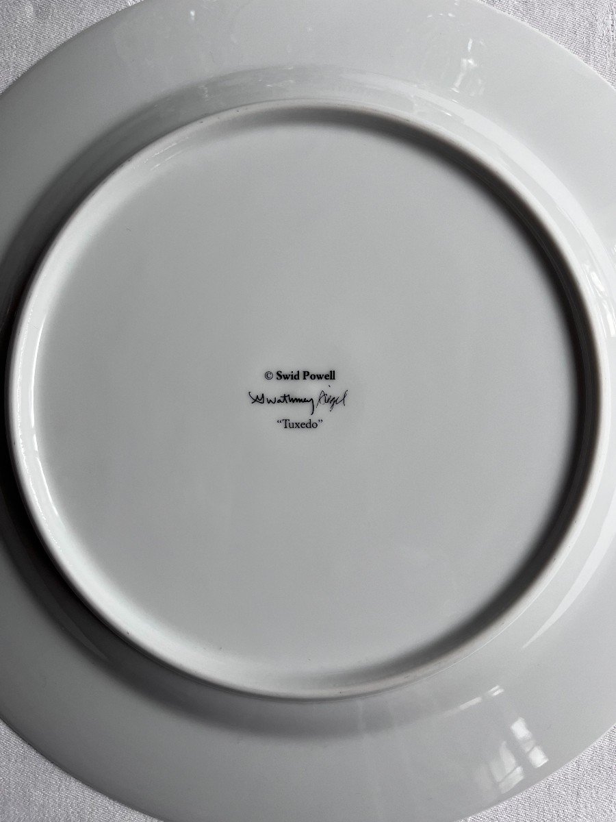 Swid & Powell "tuxedo" Porcelain Plates-photo-1