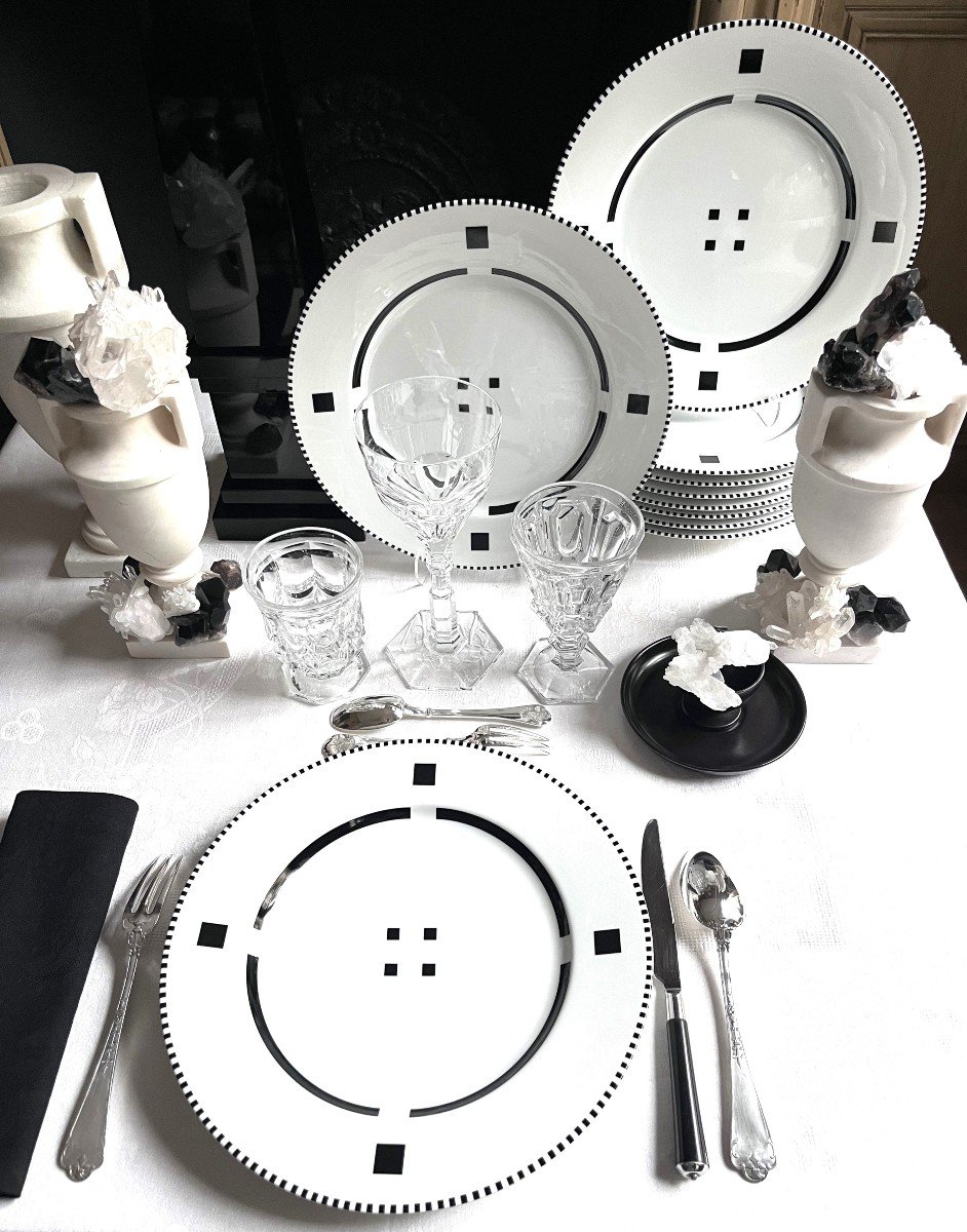 Swid & Powell "tuxedo" Porcelain Plates