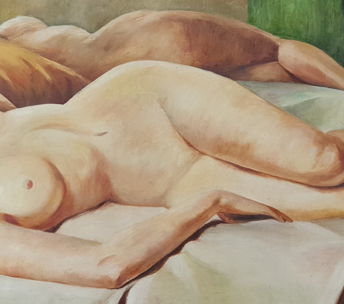 Proantic: R. Boseret Femme Nue Et Miroir(Circa 1940)