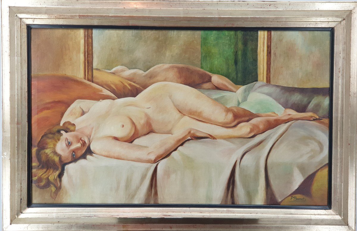 Proantic: R. Boseret Femme Nue Et Miroir(Circa 1940)