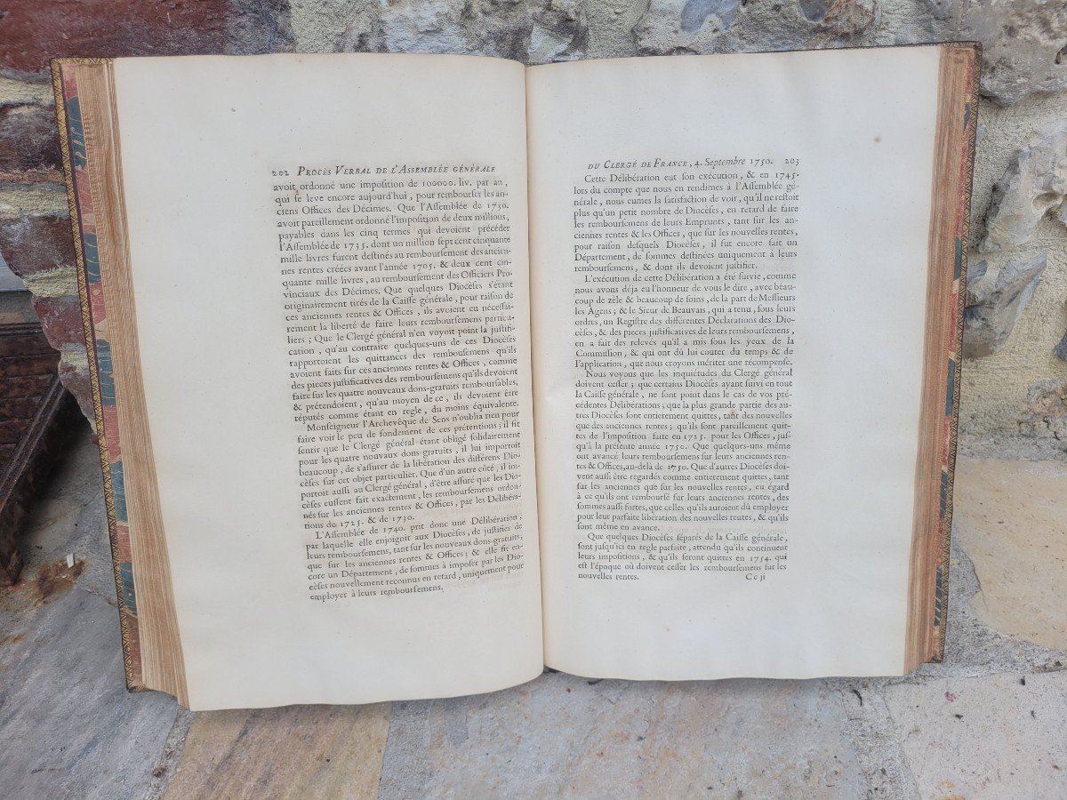 Reliure En Maroquin Rouge In Folio Aux Armes De Louis 1 Er Duc Orléans 1751-photo-4