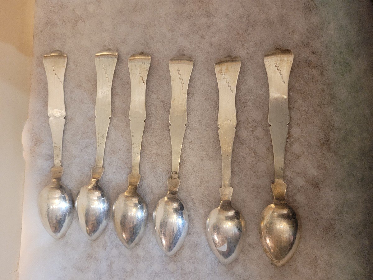 6 Spoons Foreign Silver -photo-2