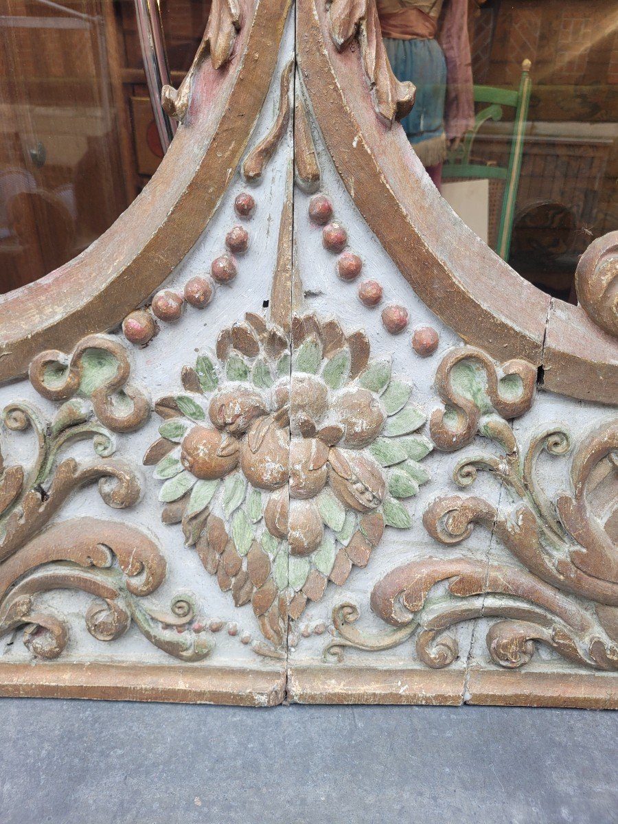 18th Century Door Top With Fruit Decorations-photo-2