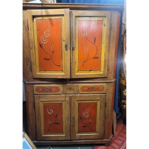 Painted Chalet Corner Cabinet