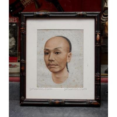 Dessin portrait homme chinois 