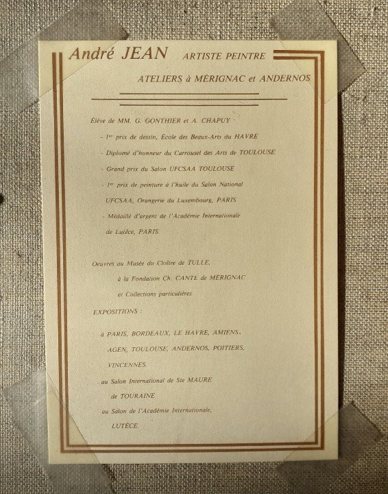 André Jean Oil On Canvas Piraillan -photo-1