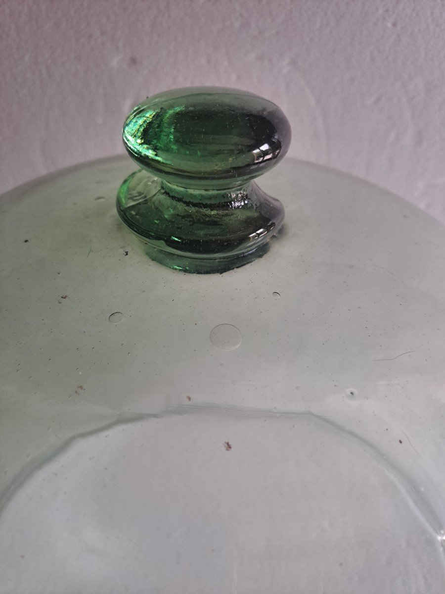 Important 19th Century Blown Glass Garden Bell -photo-3