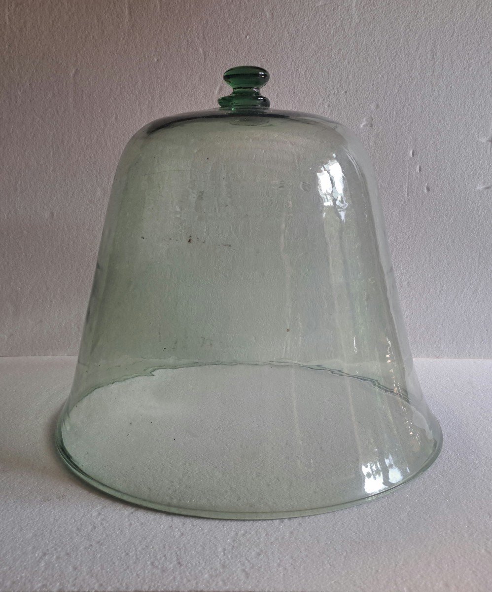 Important 19th Century Blown Glass Garden Bell 