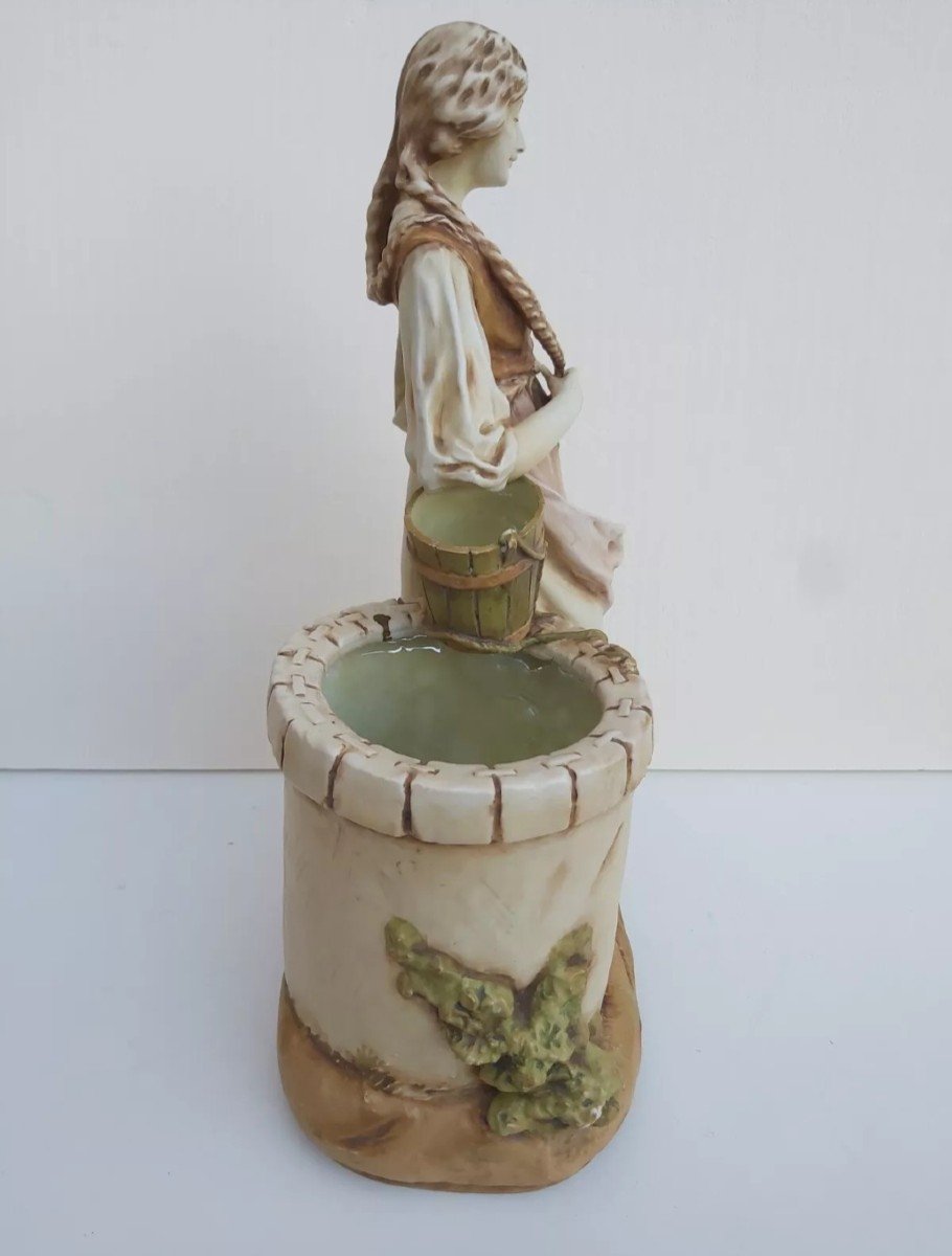 Woman At The Well Imperial Art Nouveau Porcelain Amphora -photo-1