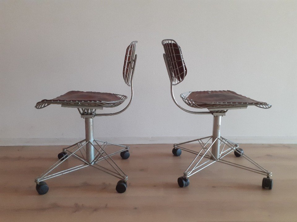 Michel Cadestin And Georges Laurent Pair Of Library Chairs For Beaubourg -photo-2