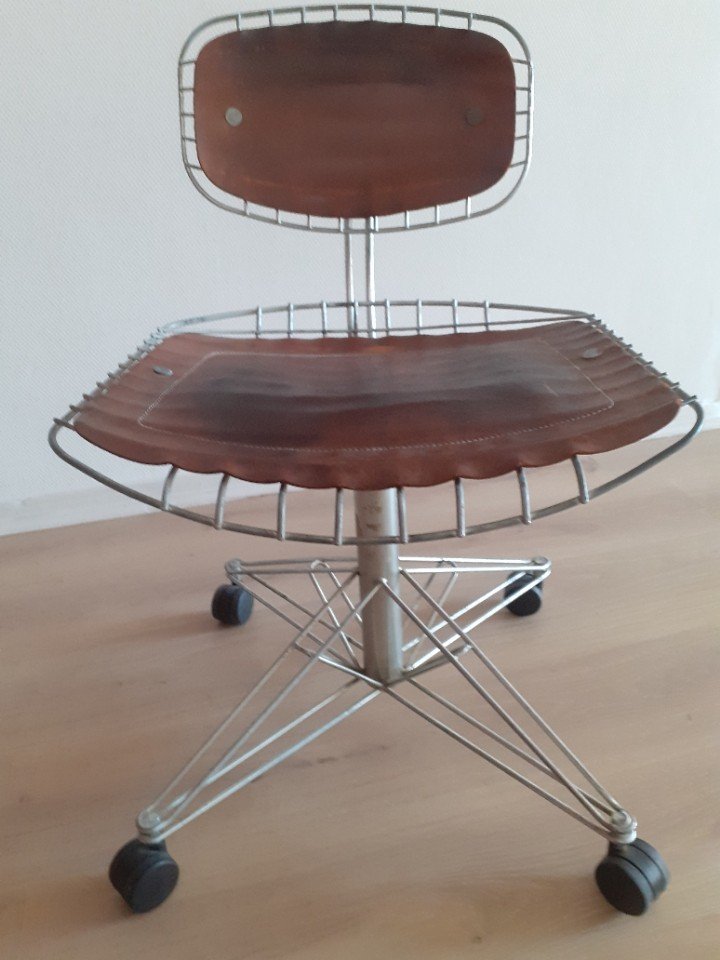 Michel Cadestin And Georges Laurent Pair Of Library Chairs For Beaubourg -photo-4