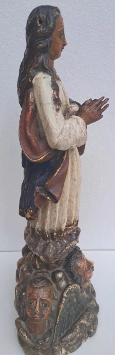 Virgin In Polychrome Wood, End Of The 16th Century, Beginning Of The 17th Century -photo-1