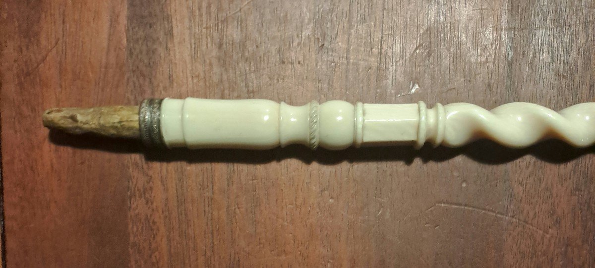 Ivory Swan Neck Umbrella Handle 19th Century -photo-2