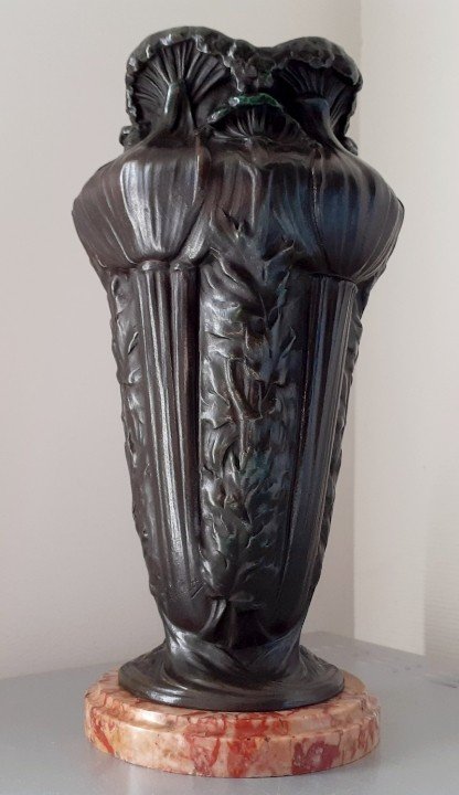 Bronze Vase Signed E. Lelièvre 