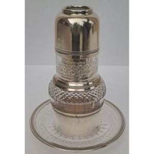 Saint Louis Crystal Night Service Trianon Model And Minerva Silver 