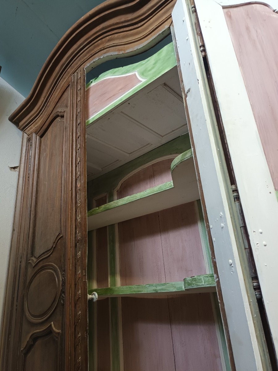 Large Regency 18th Oak Cupboard, 18th Century Patinated Double Cupboard-photo-4