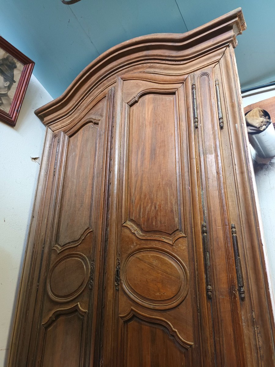 Large Regency 18th Oak Cupboard, 18th Century Patinated Double Cupboard-photo-4