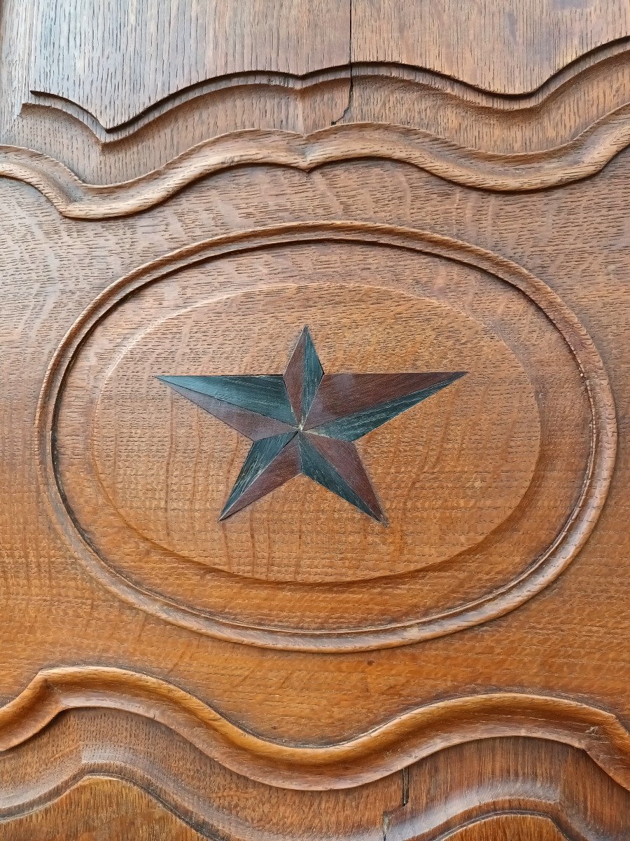 Pair Of Eighteenth Doors With Stars, 18th Doors In Oak-photo-1