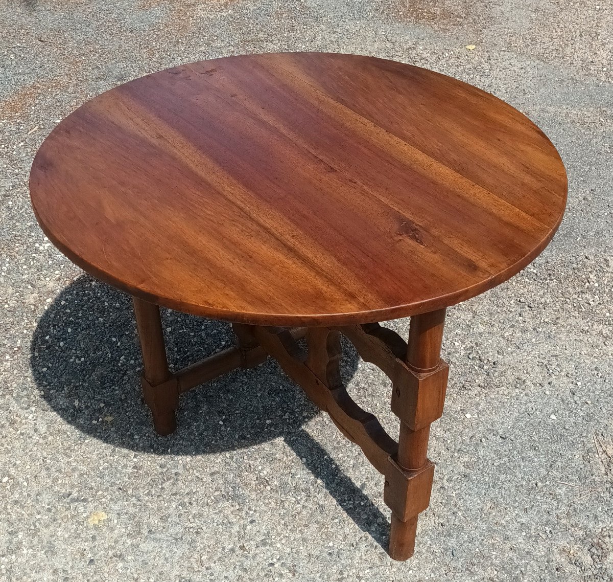 Cute Small Vintage Table In Walnut Nineteenth-photo-1