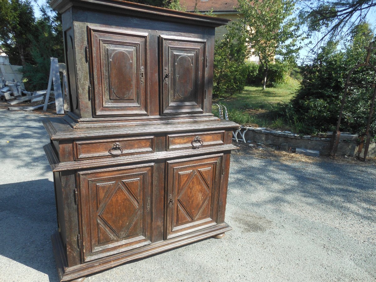 Lovely Tiny Buffet 2 Body Louis 13 In Walnut