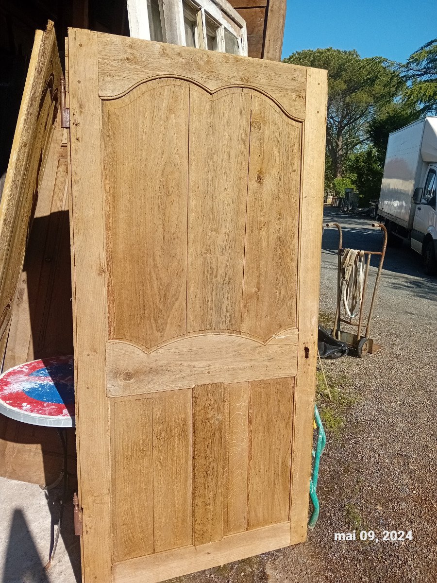 Suite Of 4 Identical Oak Doors, 18 Eme Woodwork-photo-2