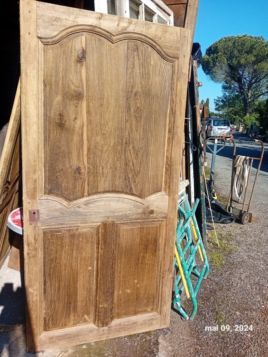 Suite Of 4 Identical Oak Doors, 18 Eme Woodwork