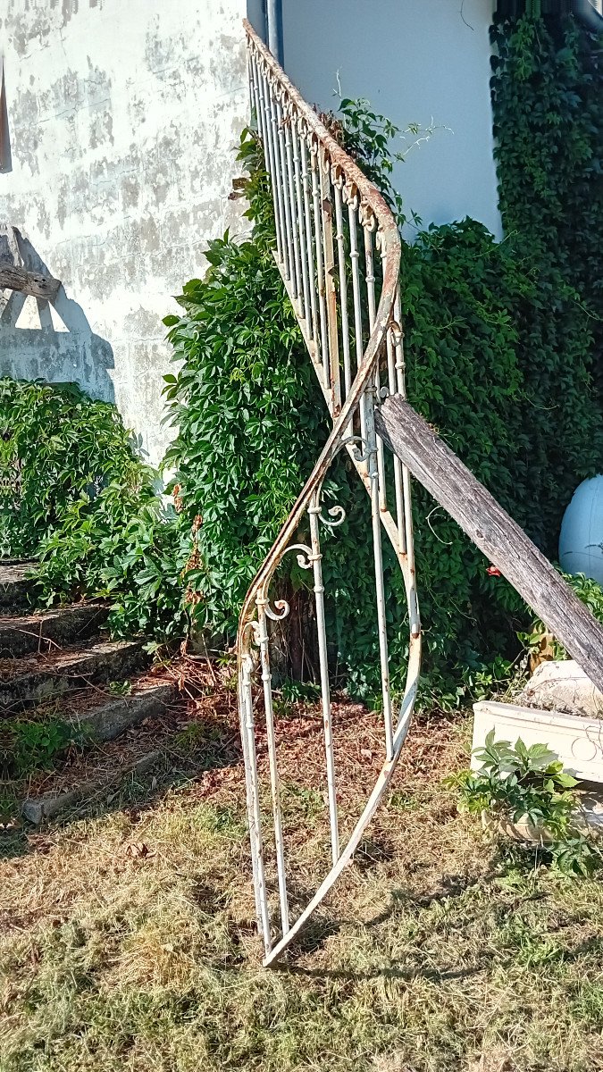 Sympathique Rampe En Fer Forgé  1900, Escalier Interieur Ou Exterieur-photo-3