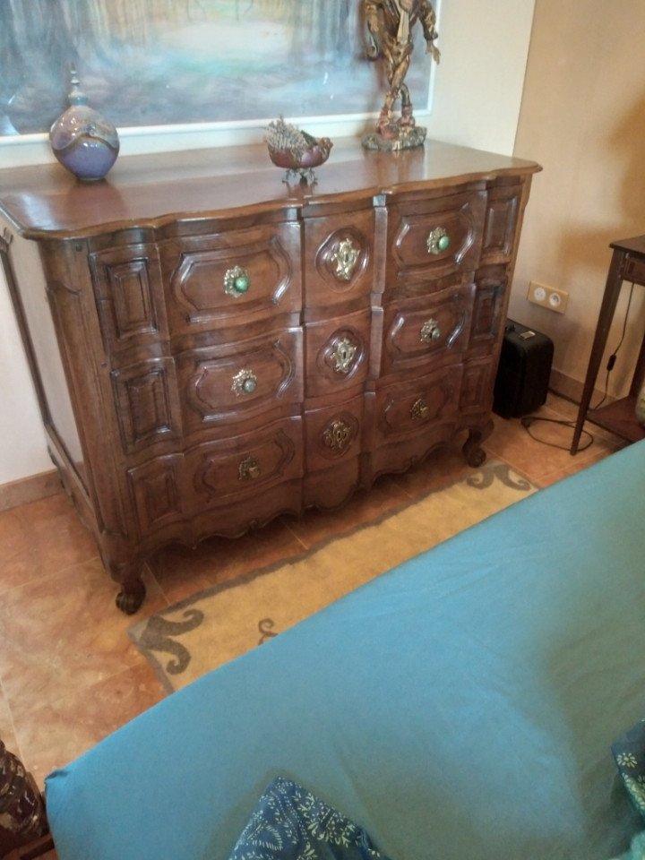 Louis XIV Period Chest Of Drawers In Walnut-photo-2