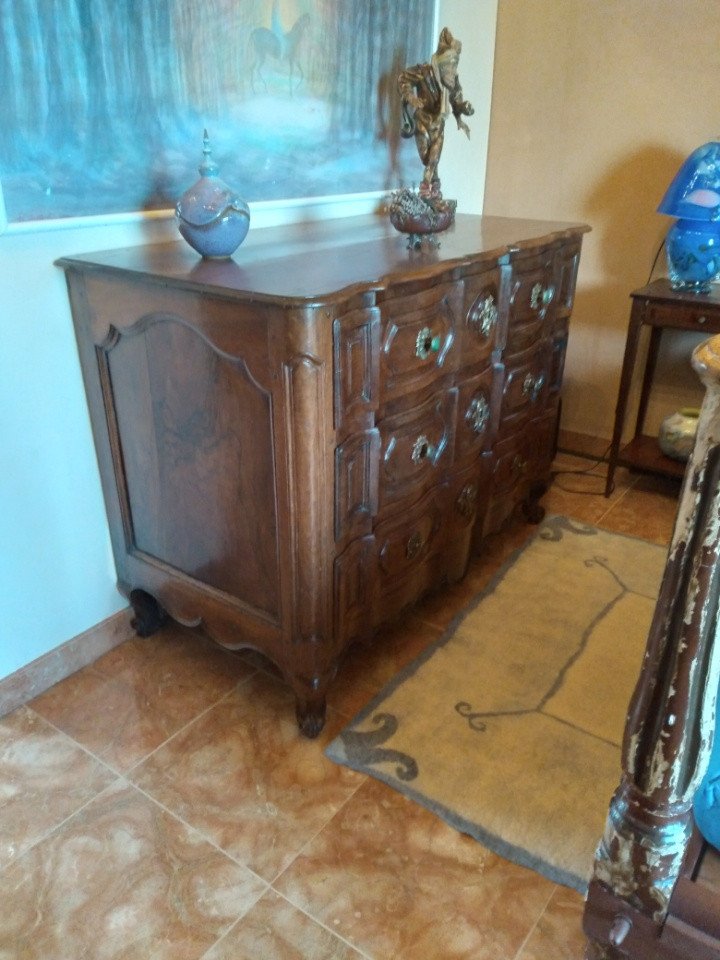 Louis XIV Period Chest Of Drawers In Walnut-photo-1