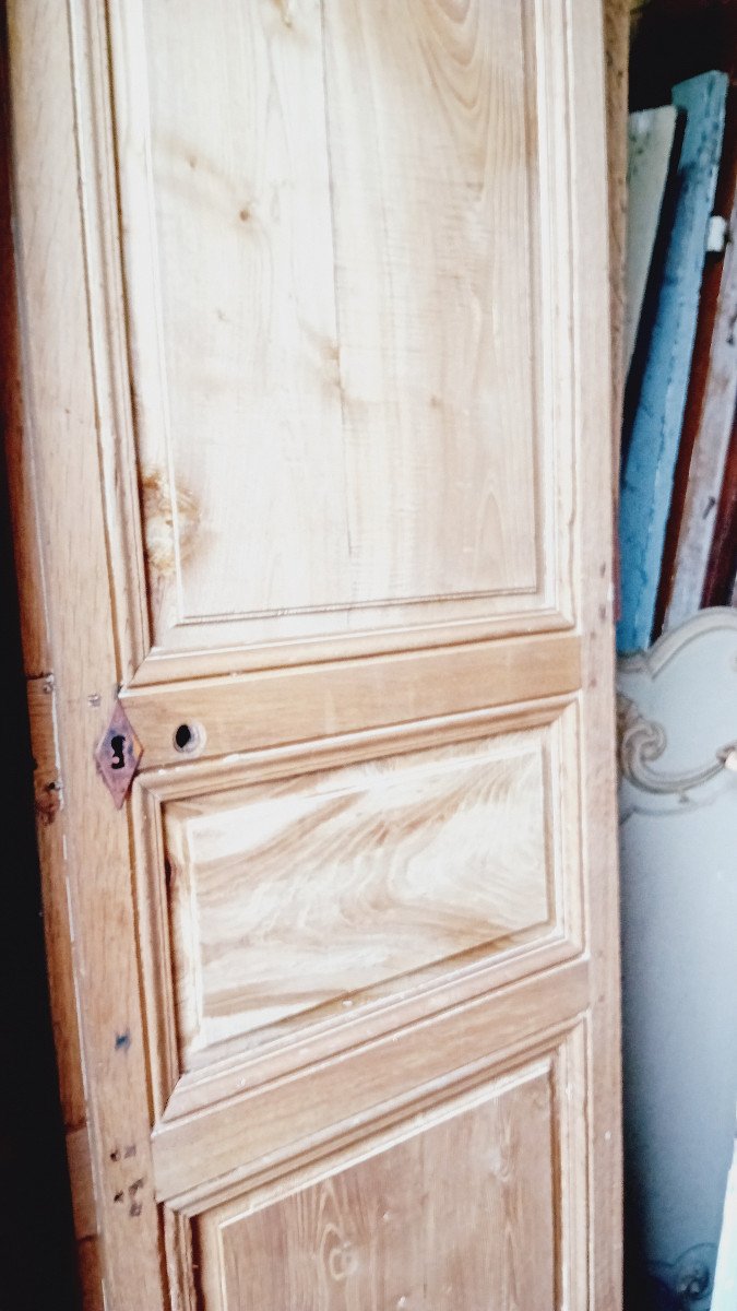 Pair Of Identical 2-door Cupboards In Cherry Wood, Late 18th Century Woodwork-photo-3