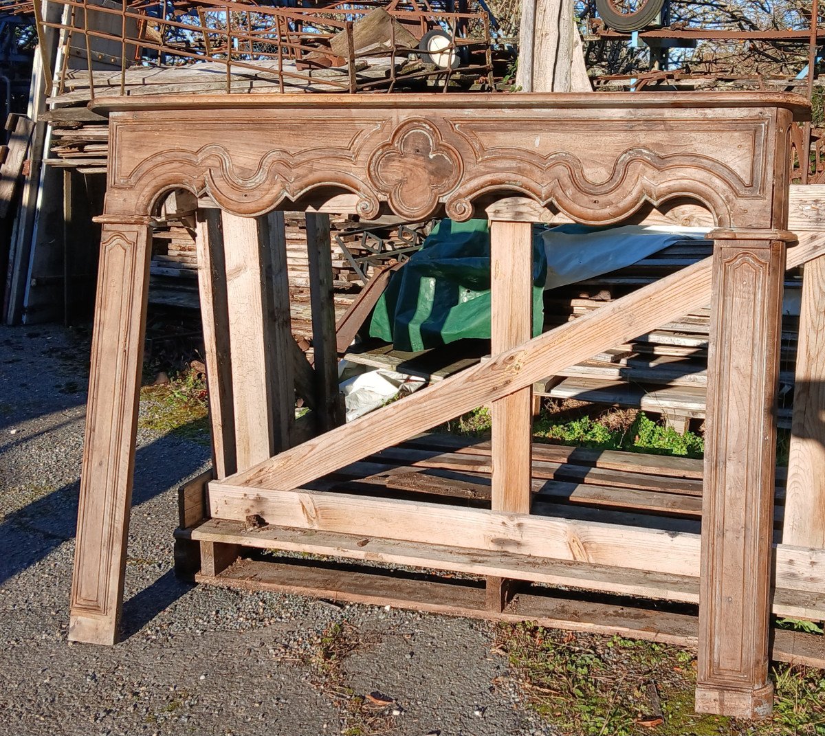 18th Century Walnut Fireplace-photo-3