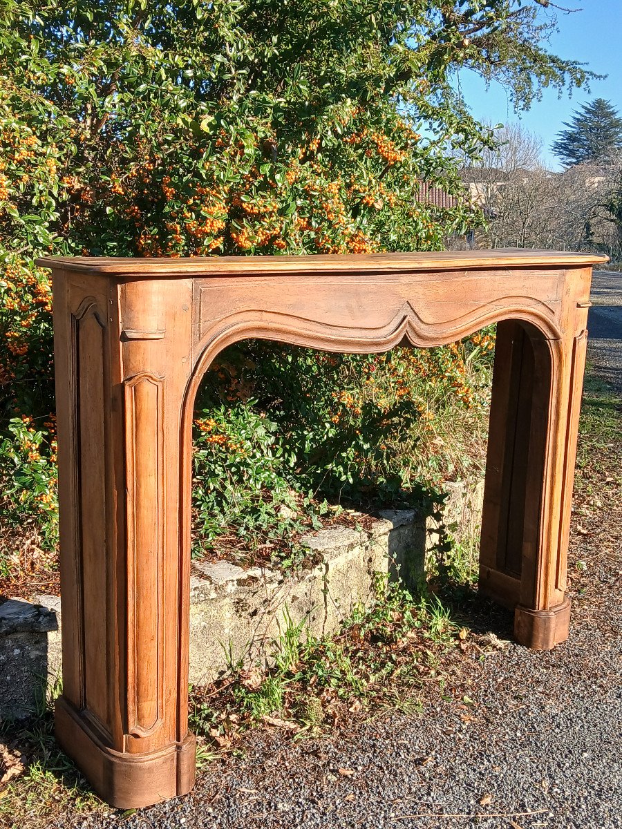 Sympathique Cheminée en bois,  En Noyer Fin XVIII Eme, boiserie du sud ouest-photo-1