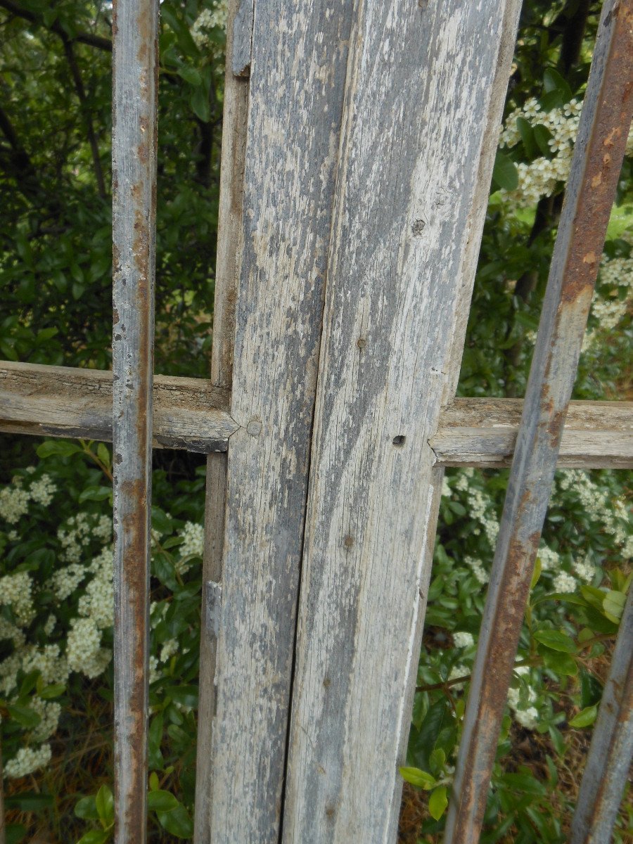  Portes Vitrées Avec Grille, Fenetre En Chêne , placard cuisine dans leur jus, cave a vin ou porte de jardin d 'interieur,d hivers-photo-4