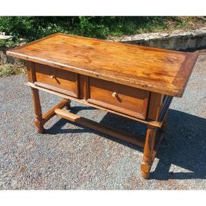 Bureau De Changeur En Noyer XVIIIe, Table d'Appui 18e, Console