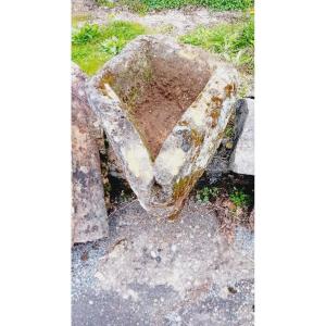 Small Stone Basin, 18th Century Tub, Yellow Limestone