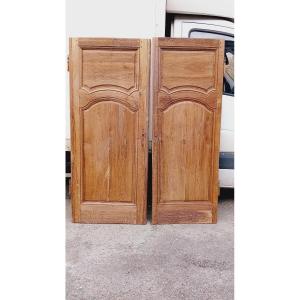 Pair Of Louis XV Oak Doors, 18th Century Woodwork