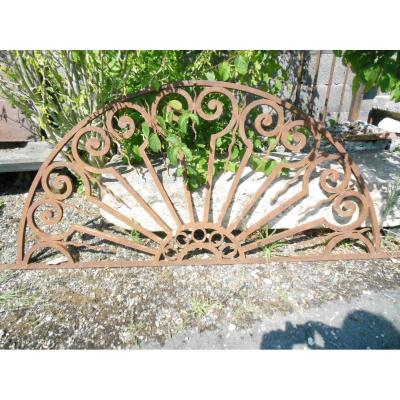 Rare Pair Of Imposts, Transom Wrought Iron