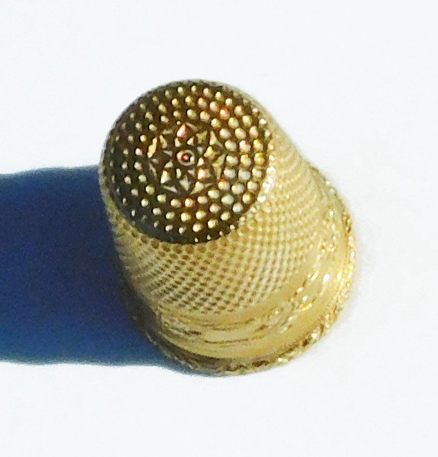 Couture Thimble In Solid Gold 19th Century -photo-2