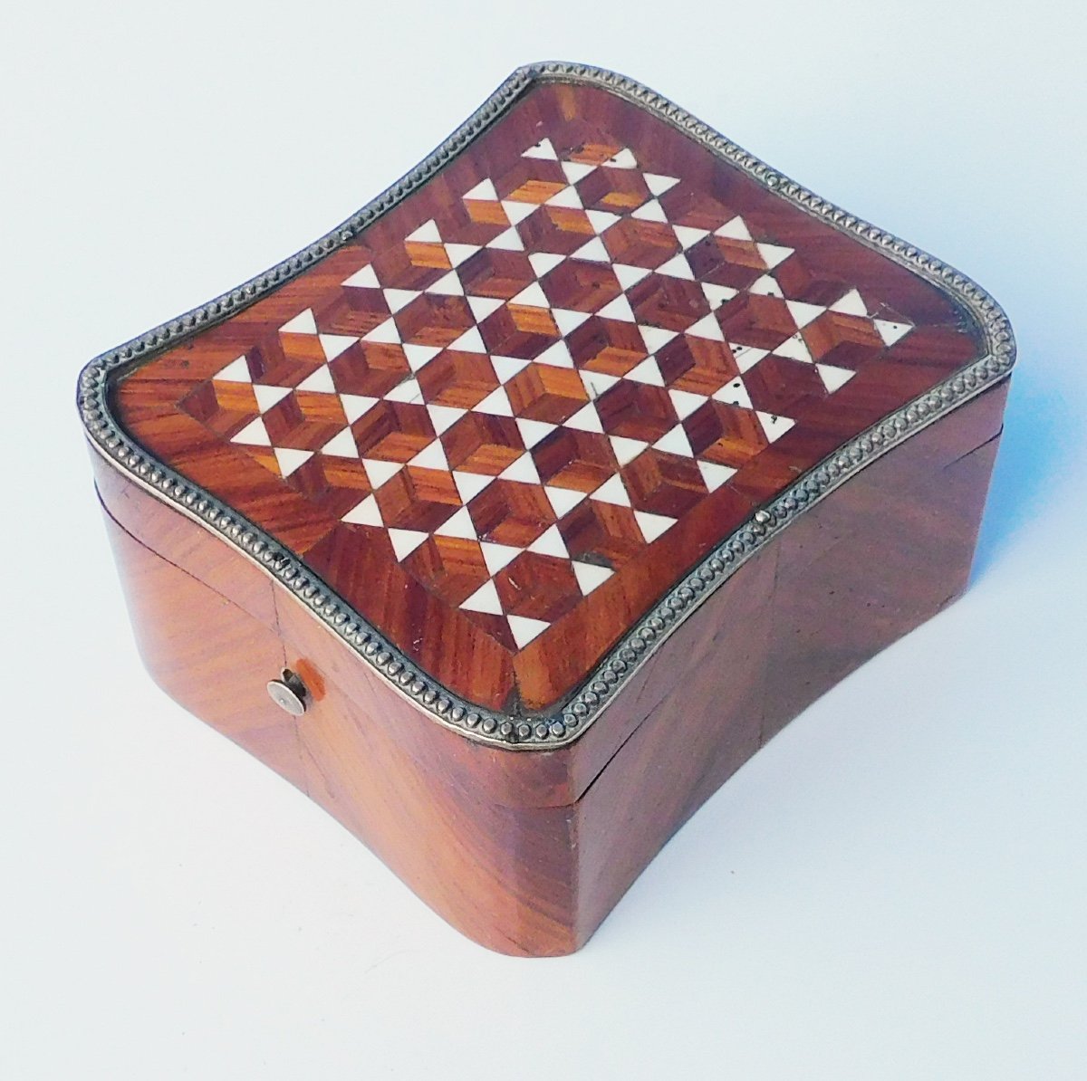 Antique 19th Century Napoleon III Marquetry Watch Box-photo-1