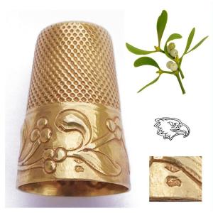 Old Thimble In Solid Gold Art Nouveau Decors Gui Couture