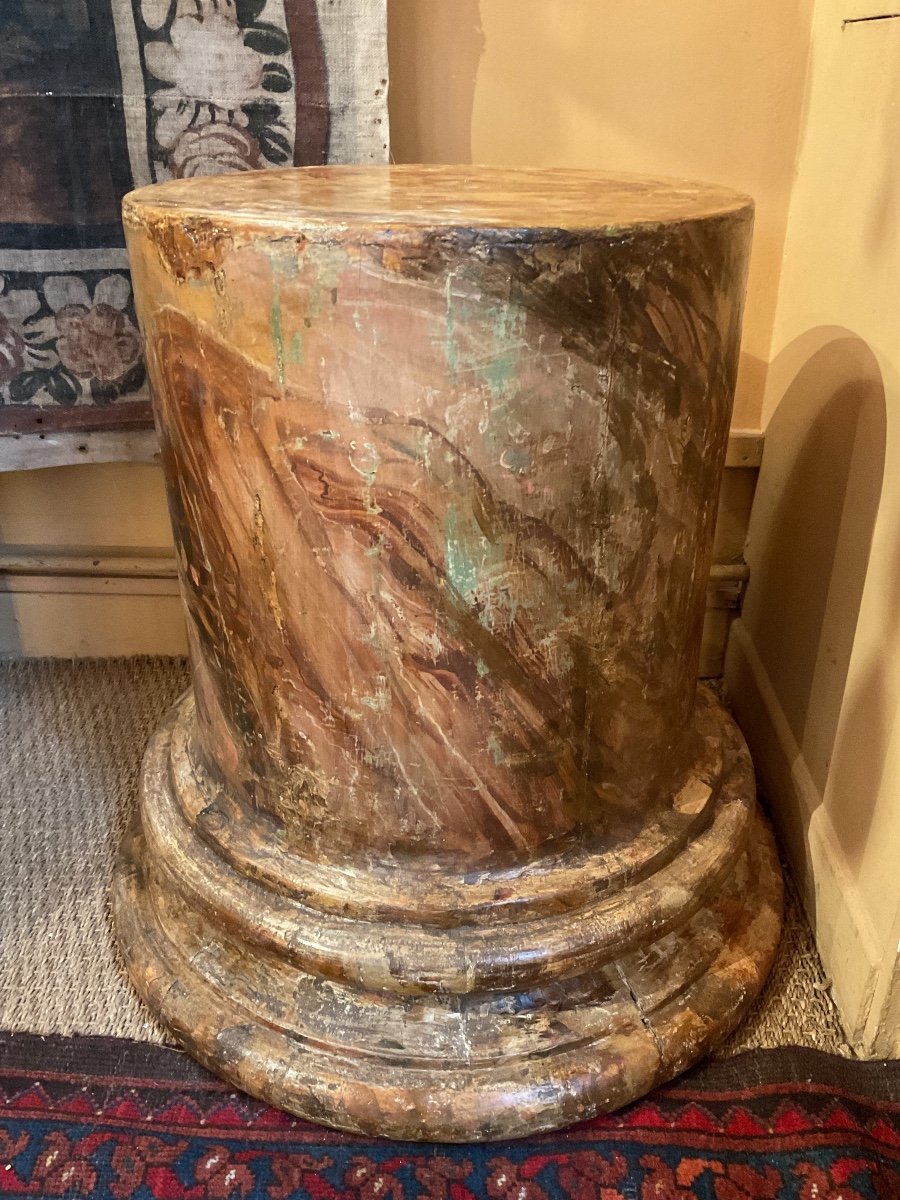 Faux-marble Wooden Base (italy XVIII)-photo-3