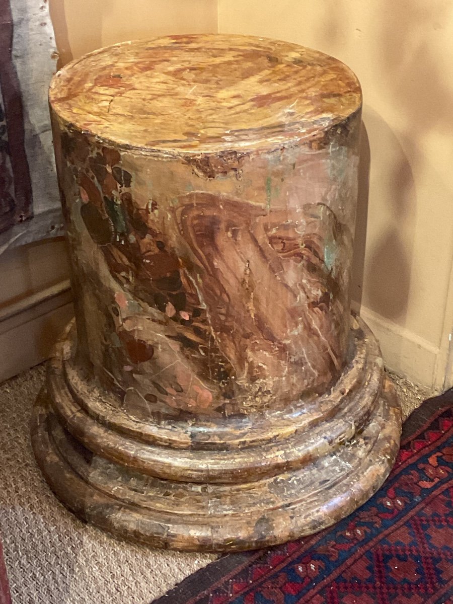 Faux-marble Wooden Base (italy XVIII)