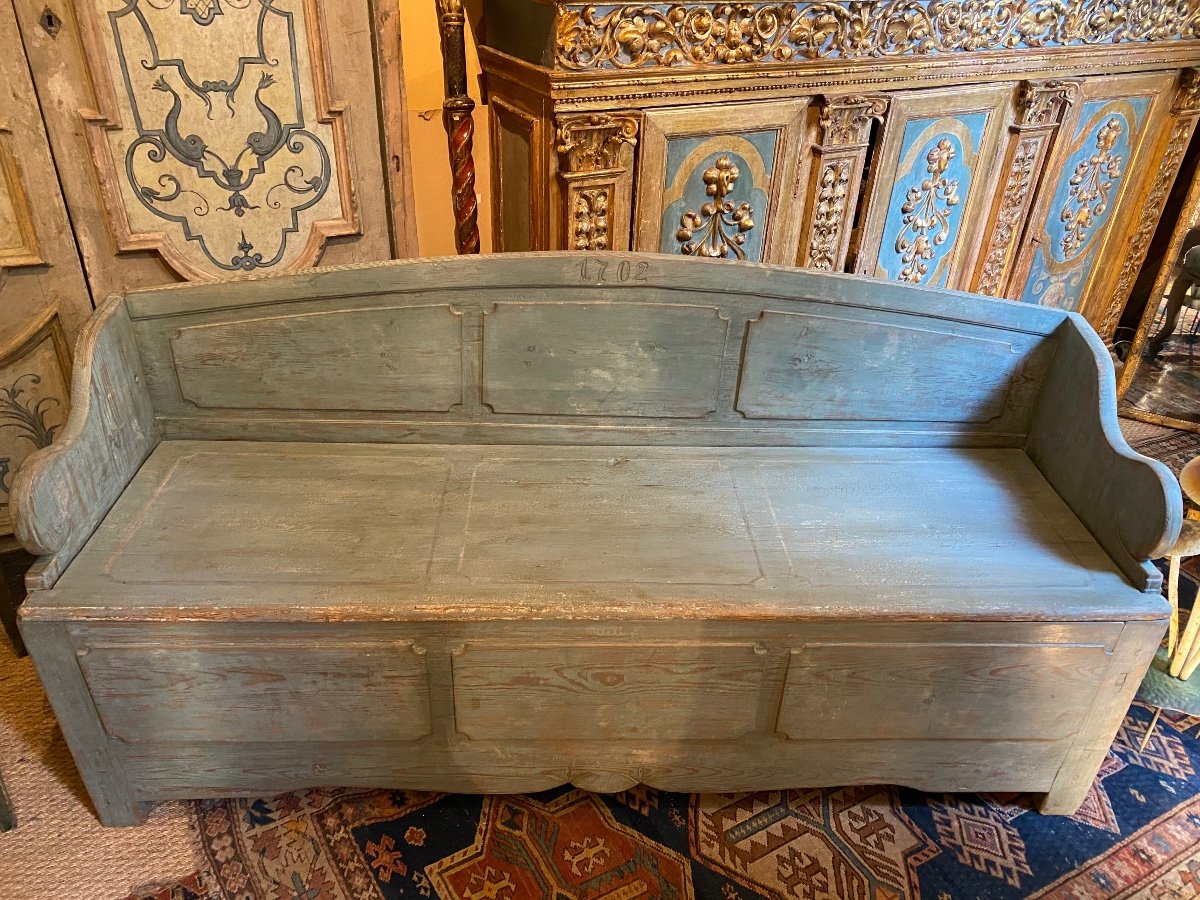 19th Century Painted Swedish Chest Bench