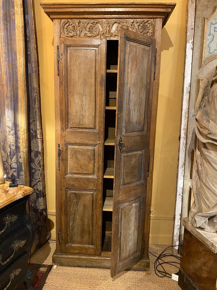 Petite Armoire En Chêne D.époque 18 ème -photo-1