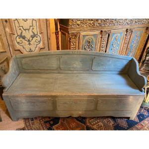 19th Century Painted Swedish Chest Bench