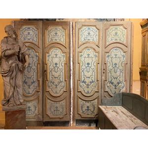 2 Pairs Of 4 Neapolitan Doors Early 18th Century